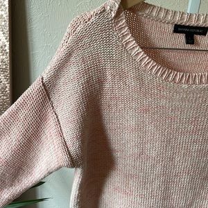 Banana Republic pink chunky ribbed marbled beach sweater